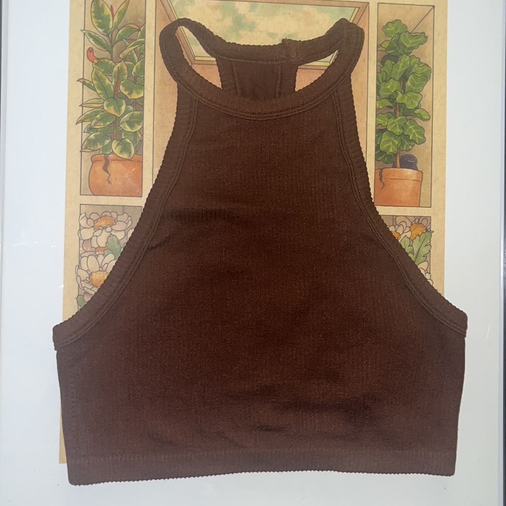 Brown Pantone forever 21 cropped tank top medium